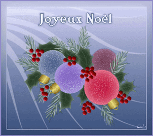 gif joyeux Noël boules